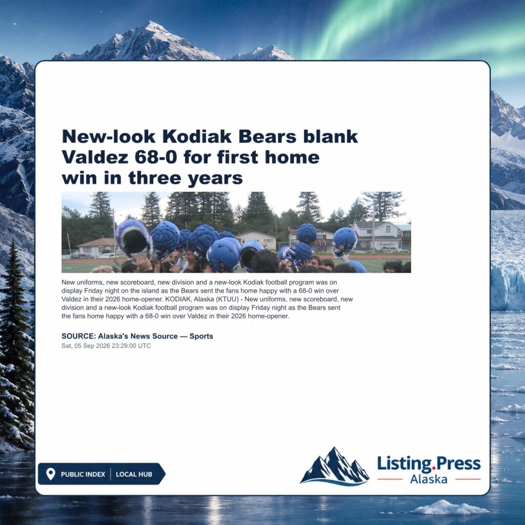 New-look Kodiak Bears blank Valdez 68-0 for first home win in three years