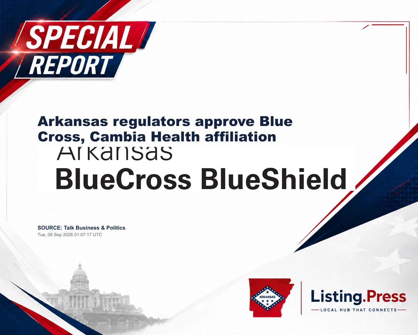 Arkansas regulators approve Blue Cross, Cambia Health affiliation