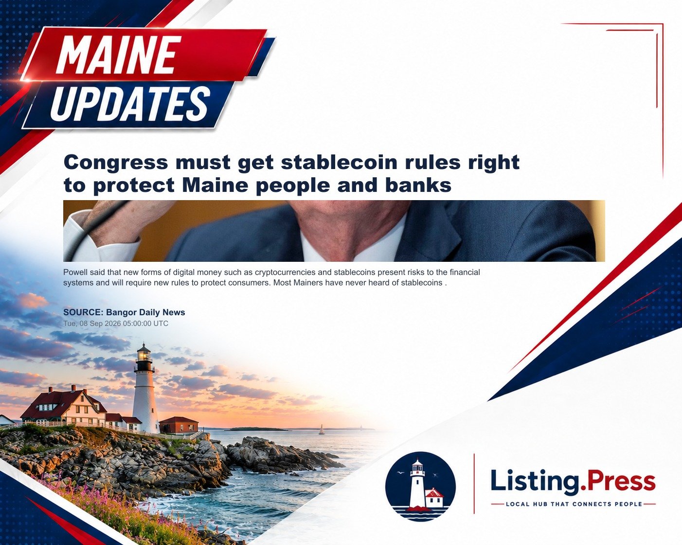 Congress must get stablecoin rules right to protect Maine people and banks