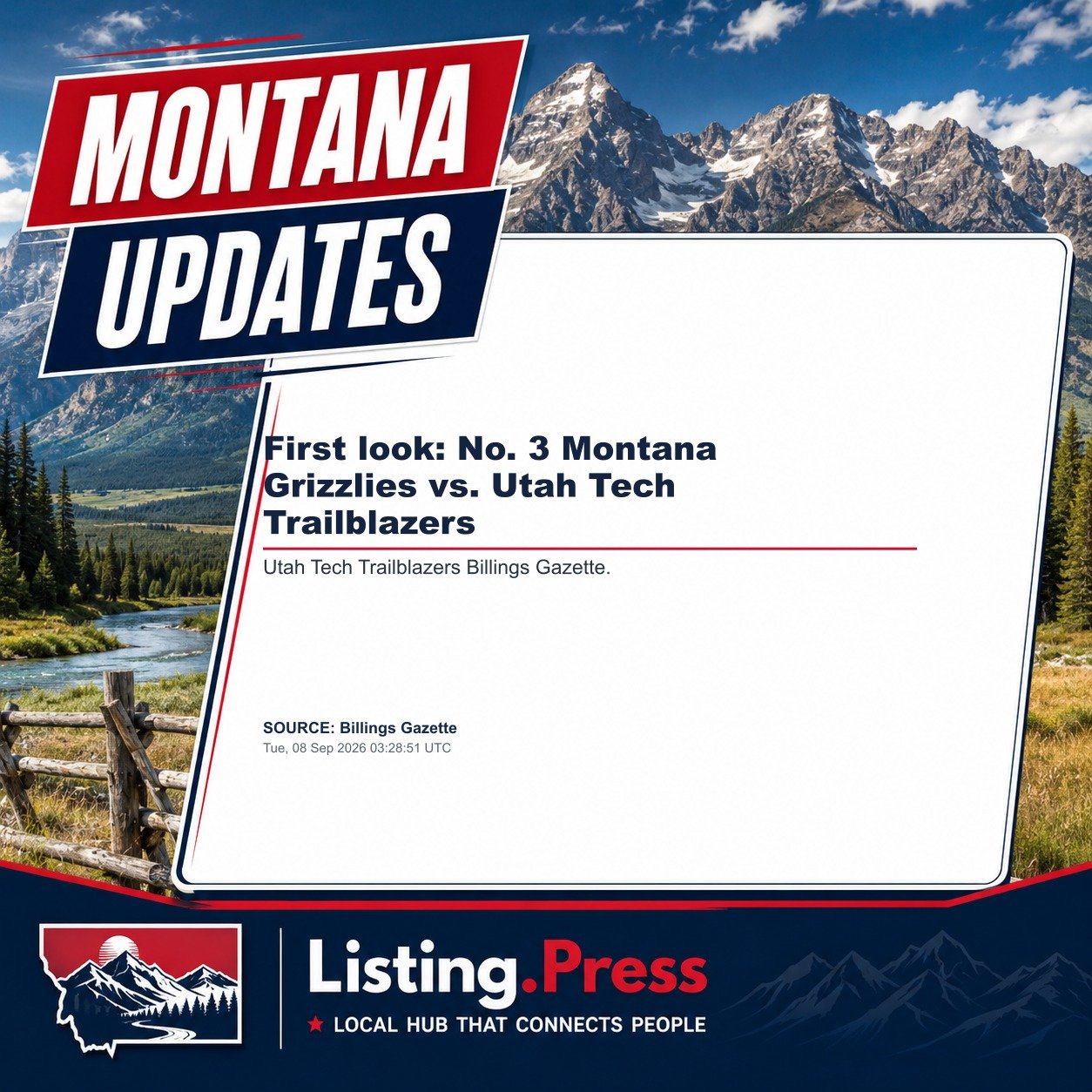 First look: No. 3 Montana Grizzlies vs. Utah Tech Trailblazers