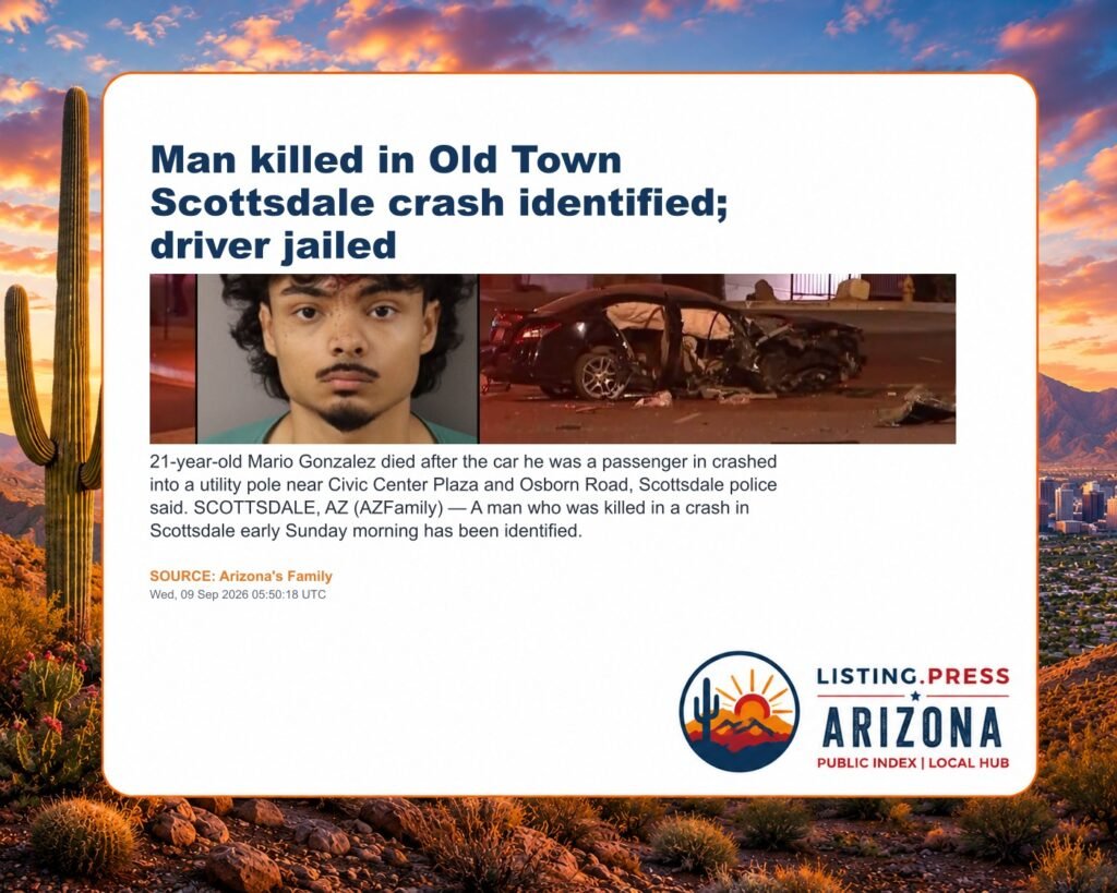 Man killed in Old Town Scottsdale crash identified; driver jailed