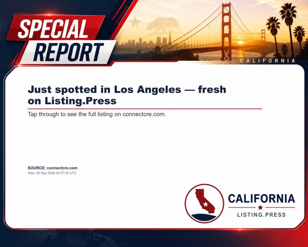 Just spotted in Los Angeles — fresh on Listing.Press