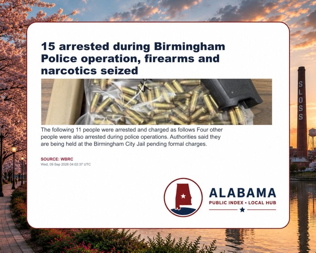 15 arrested during Birmingham Police operation, firearms and narcotics seized
