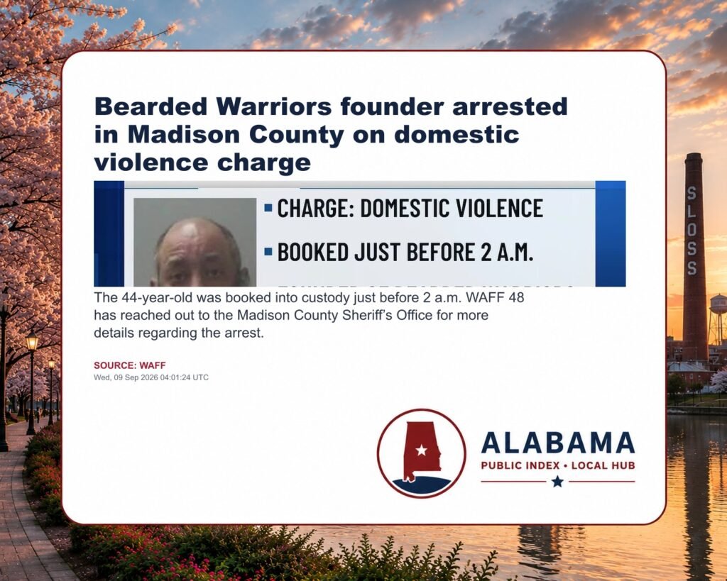Bearded Warriors founder arrested in Madison County on domestic violence charge
