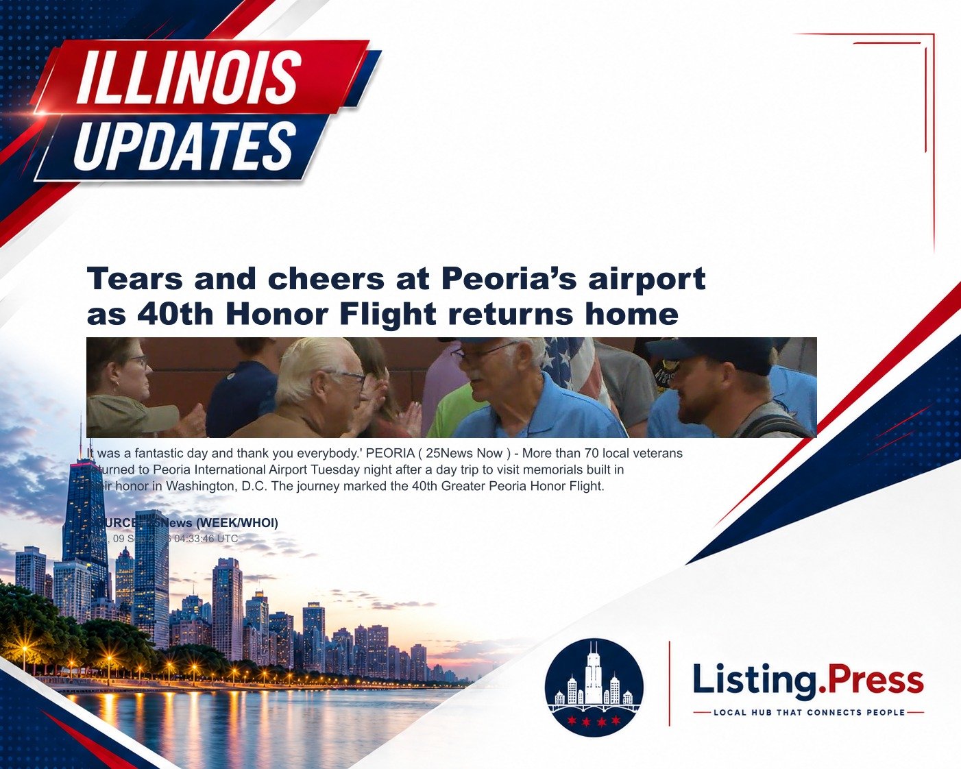 Tears and cheers at Peoria’s airport as 40th Honor Flight returns home