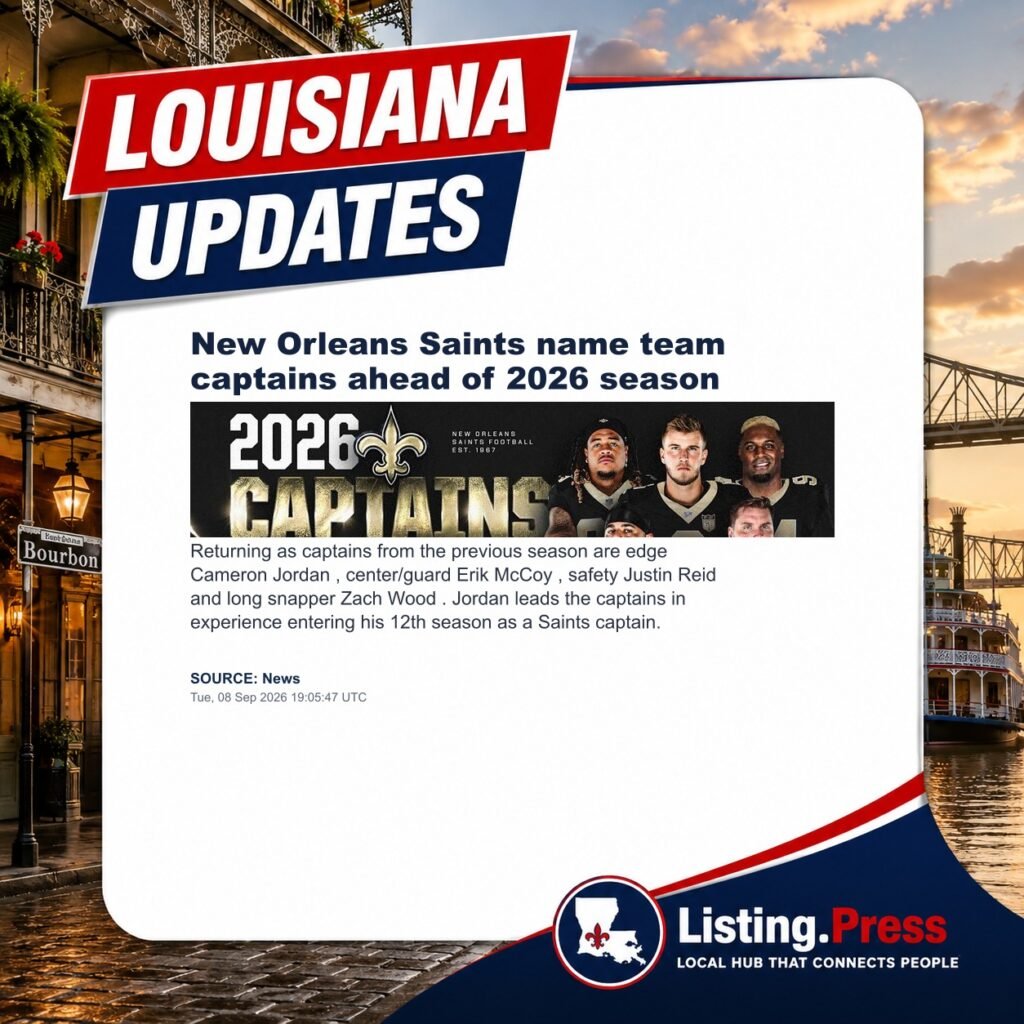 New Orleans Saints name team captains ahead of 2026 season