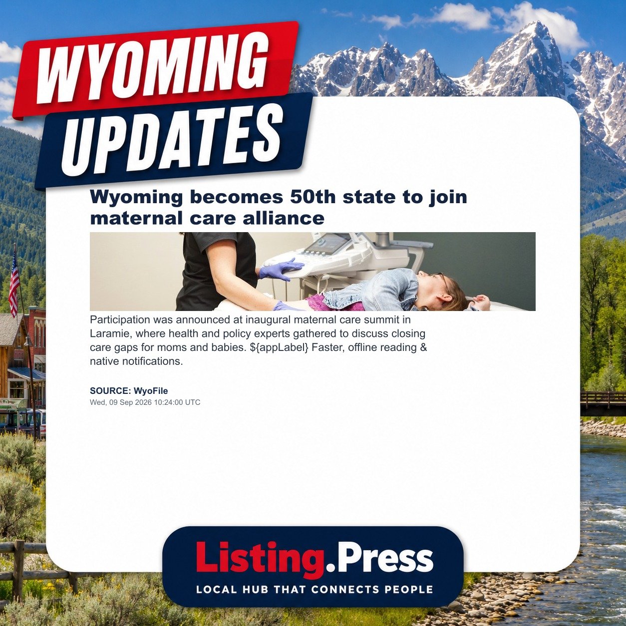 Wyoming becomes 50th state to join maternal care alliance