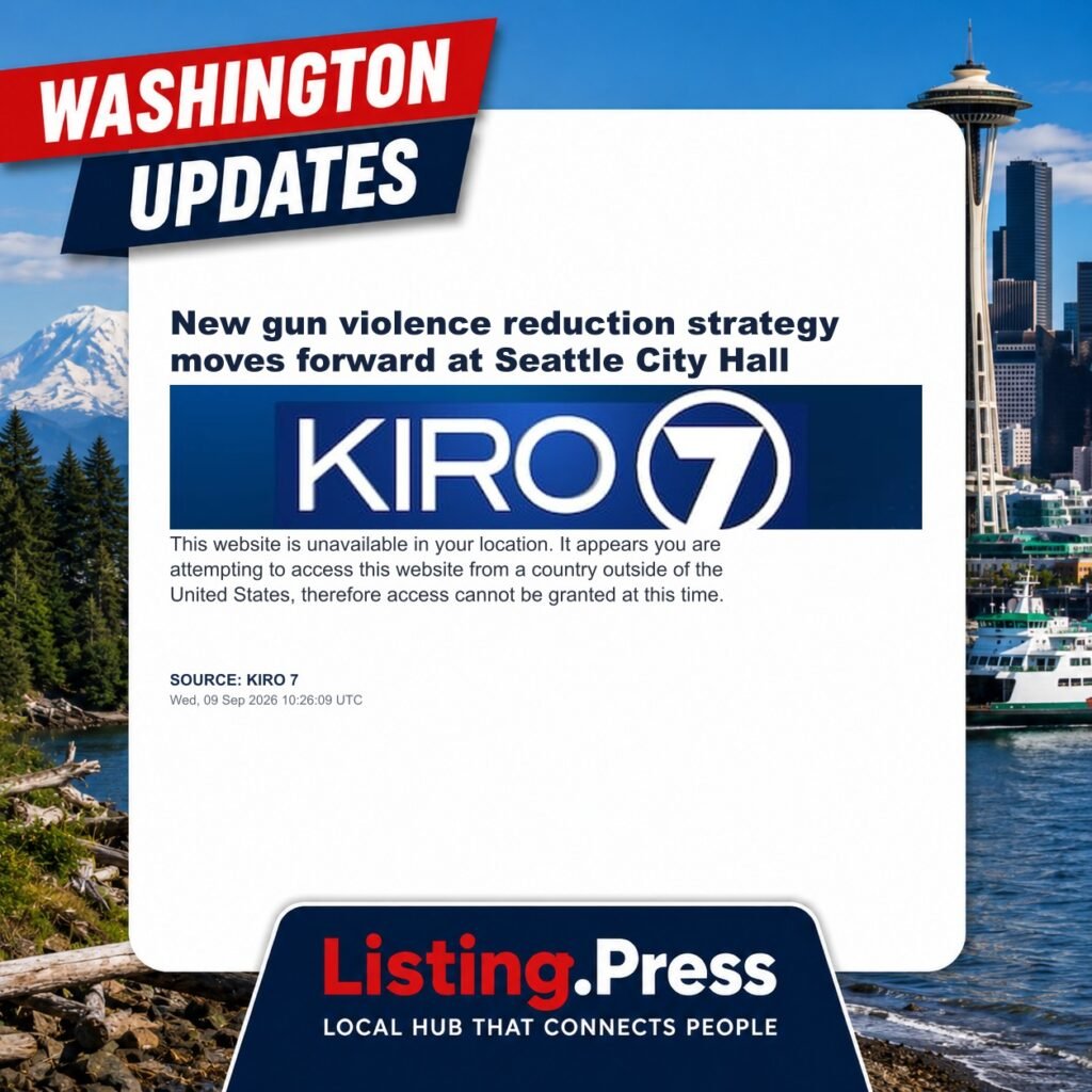 New gun violence reduction strategy moves forward at Seattle City Hall