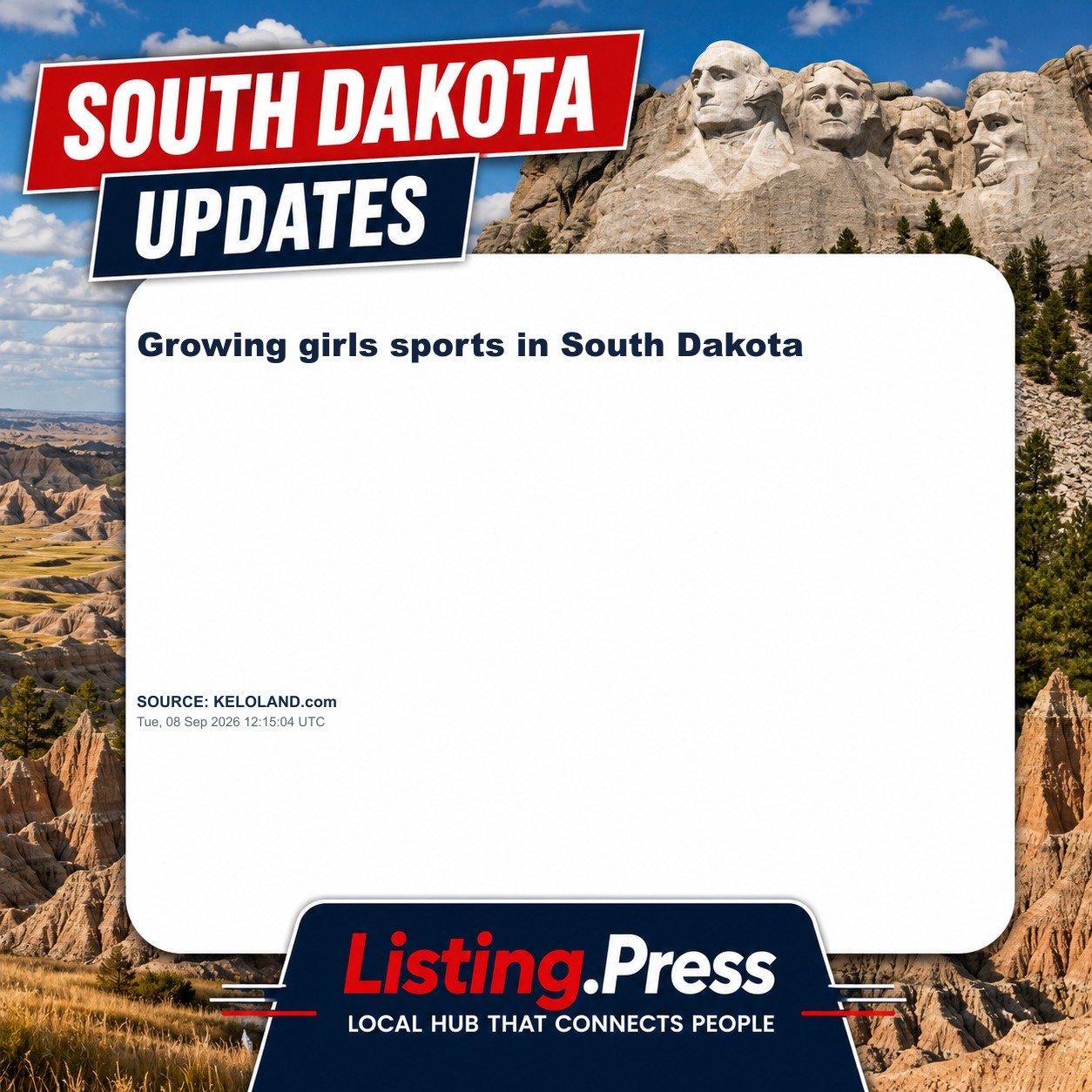 Growing girls sports in South Dakota