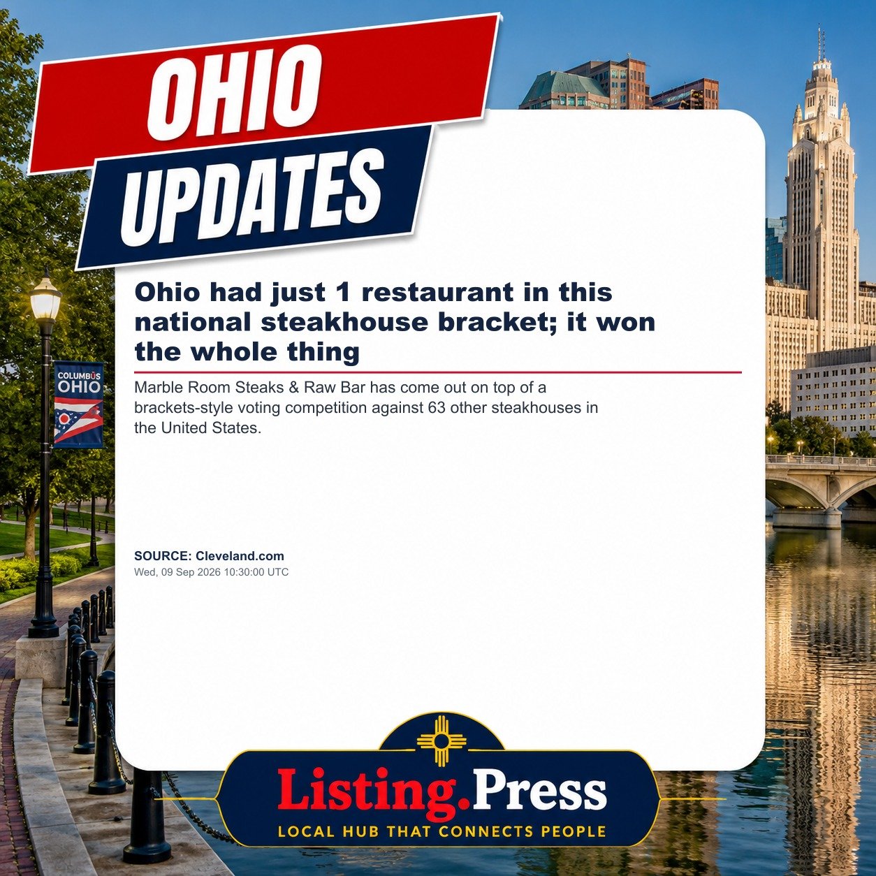 Ohio had just 1 restaurant in this national steakhouse bracket; it won the whole thing