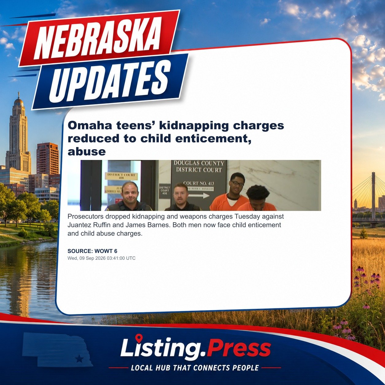 Omaha teens’ kidnapping charges reduced to child enticement, abuse