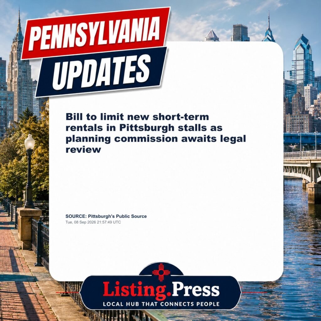 Bill to limit new short-term rentals in Pittsburgh stalls as planning commission awaits legal review