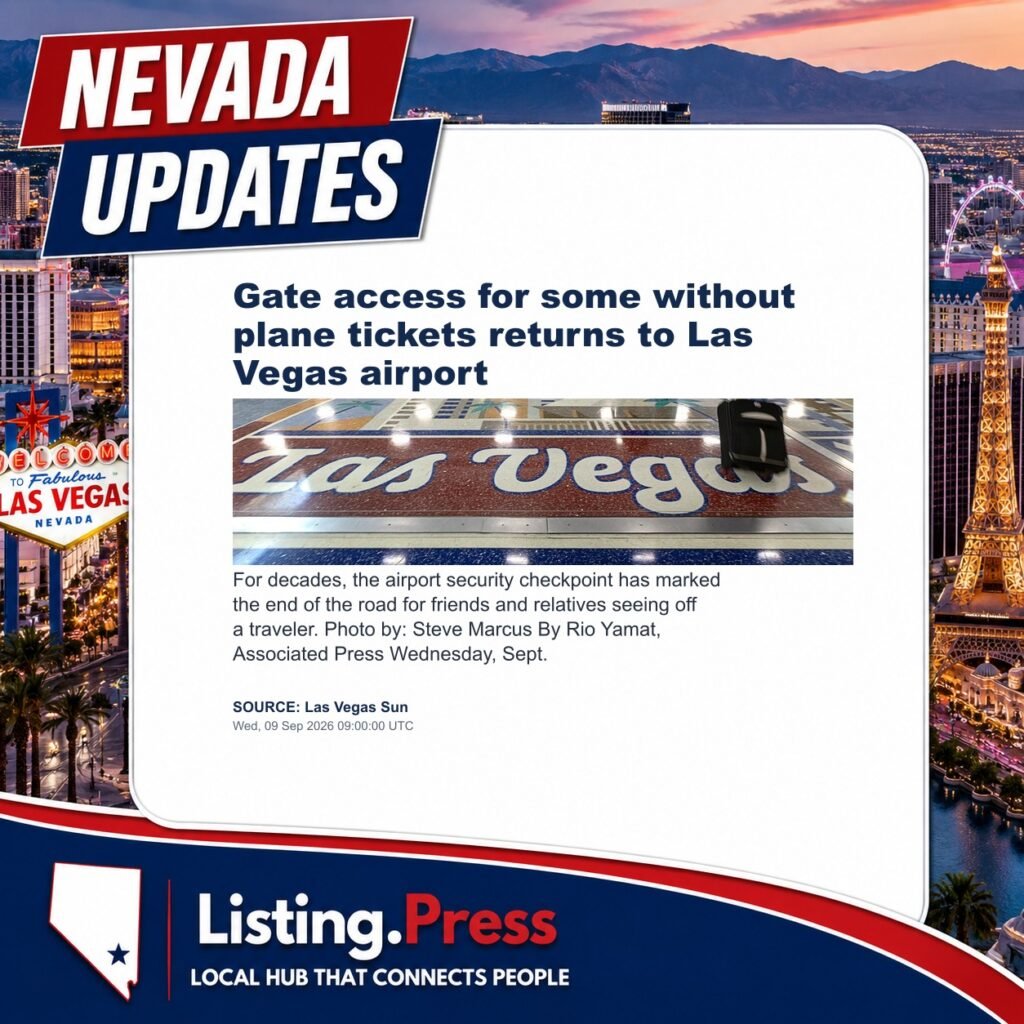 Gate access for some without plane tickets returns to Las Vegas airport