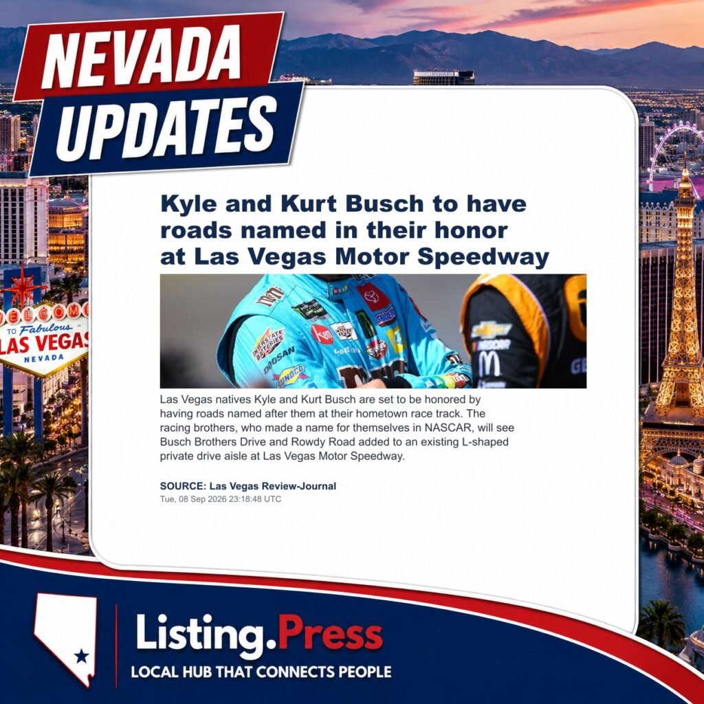 Kyle and Kurt Busch to have roads named in their honor at Las Vegas Motor Speedway