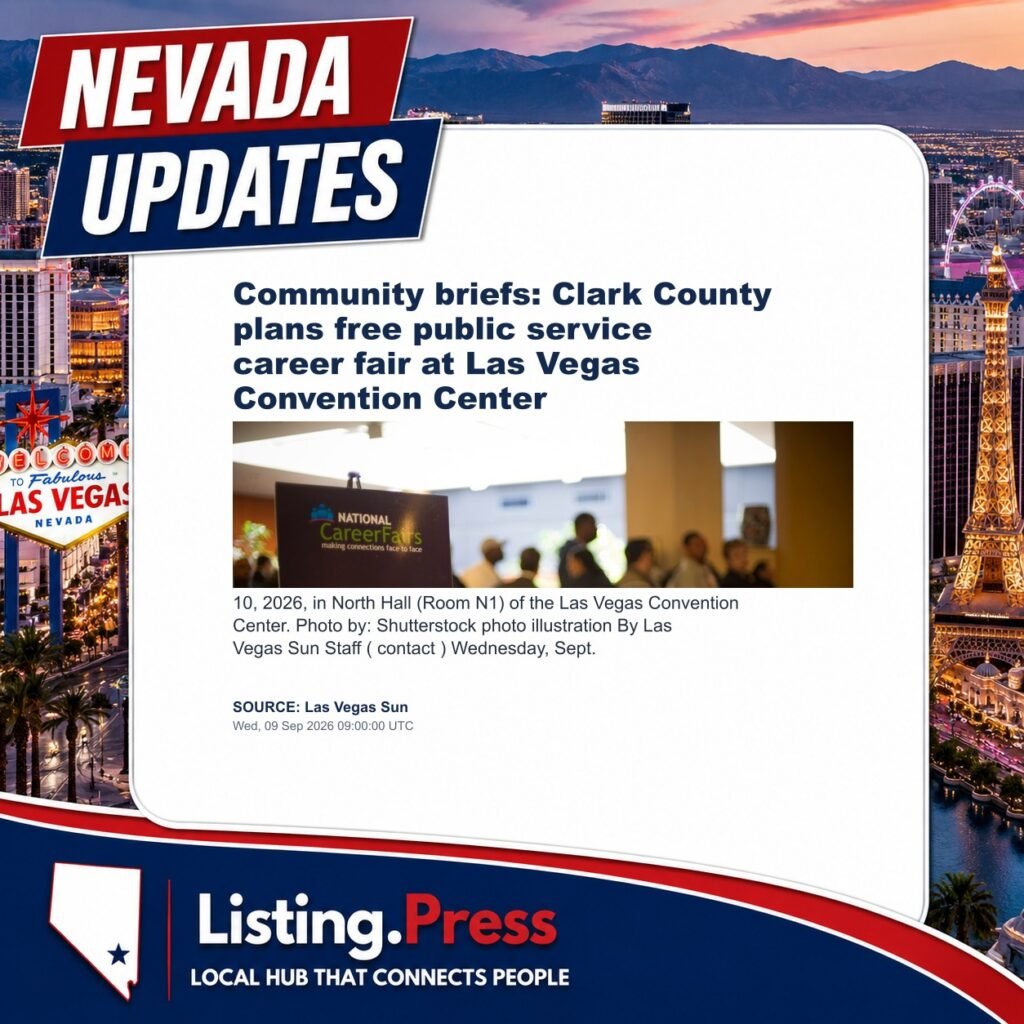 Community briefs: Clark County plans free public service career fair at Las Vegas Convention Center