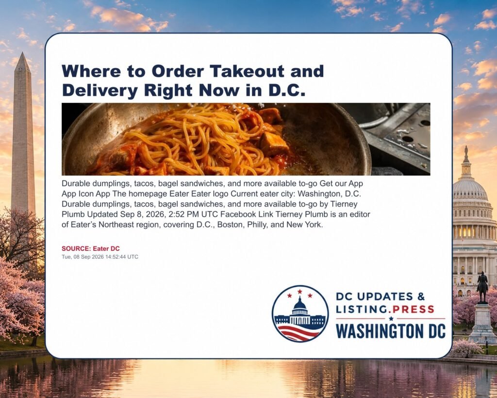 Where to Order Takeout and Delivery Right Now in D.C.