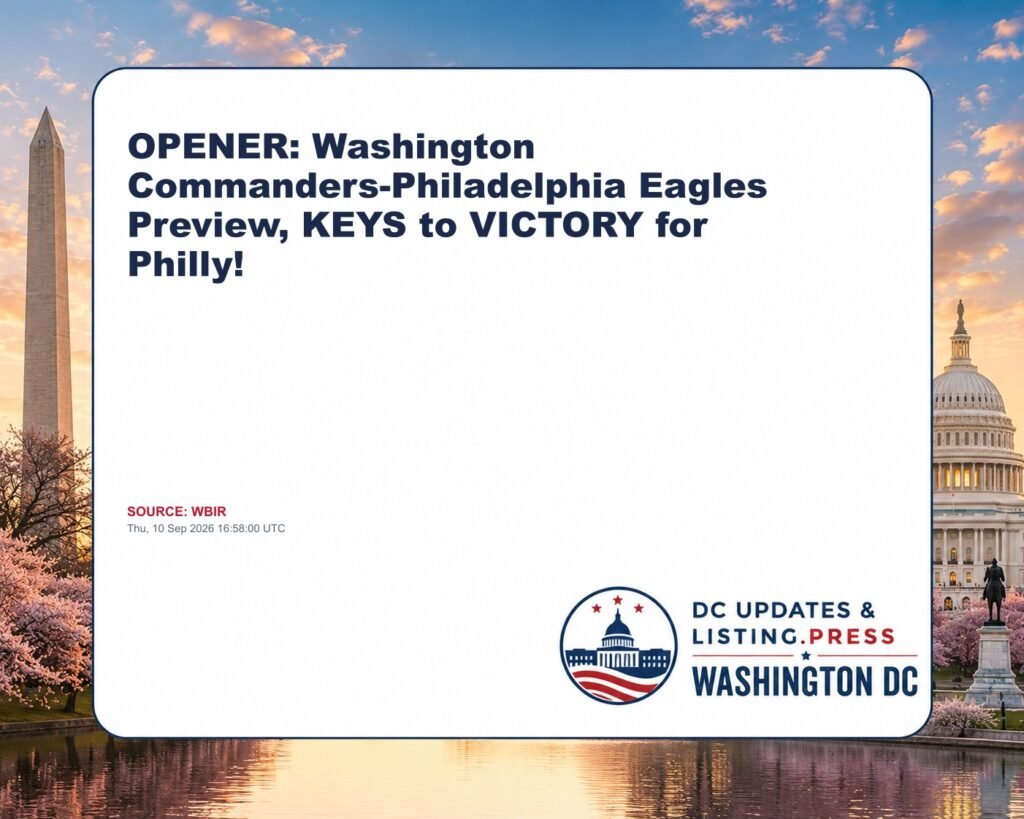 OPENER: Washington Commanders-Philadelphia Eagles Preview, KEYS to VICTORY for Philly!