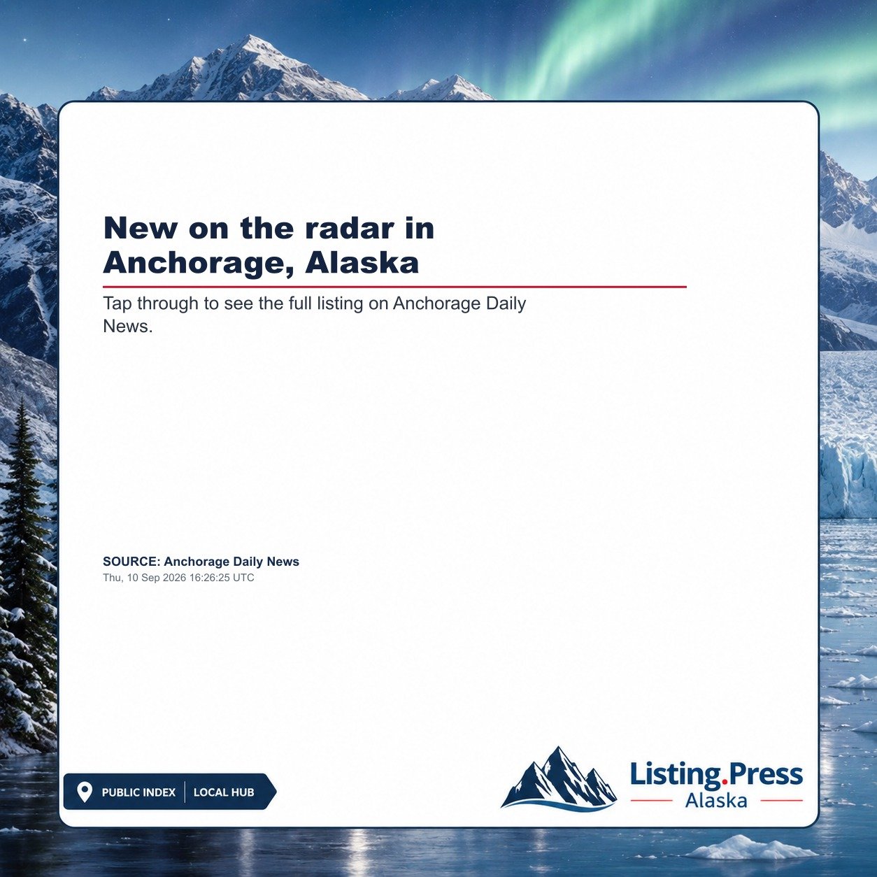 New on the radar in Anchorage, Alaska
