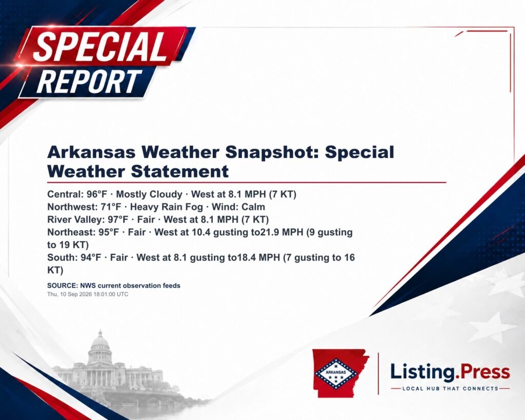 Arkansas Weather Snapshot: Special Weather Statement