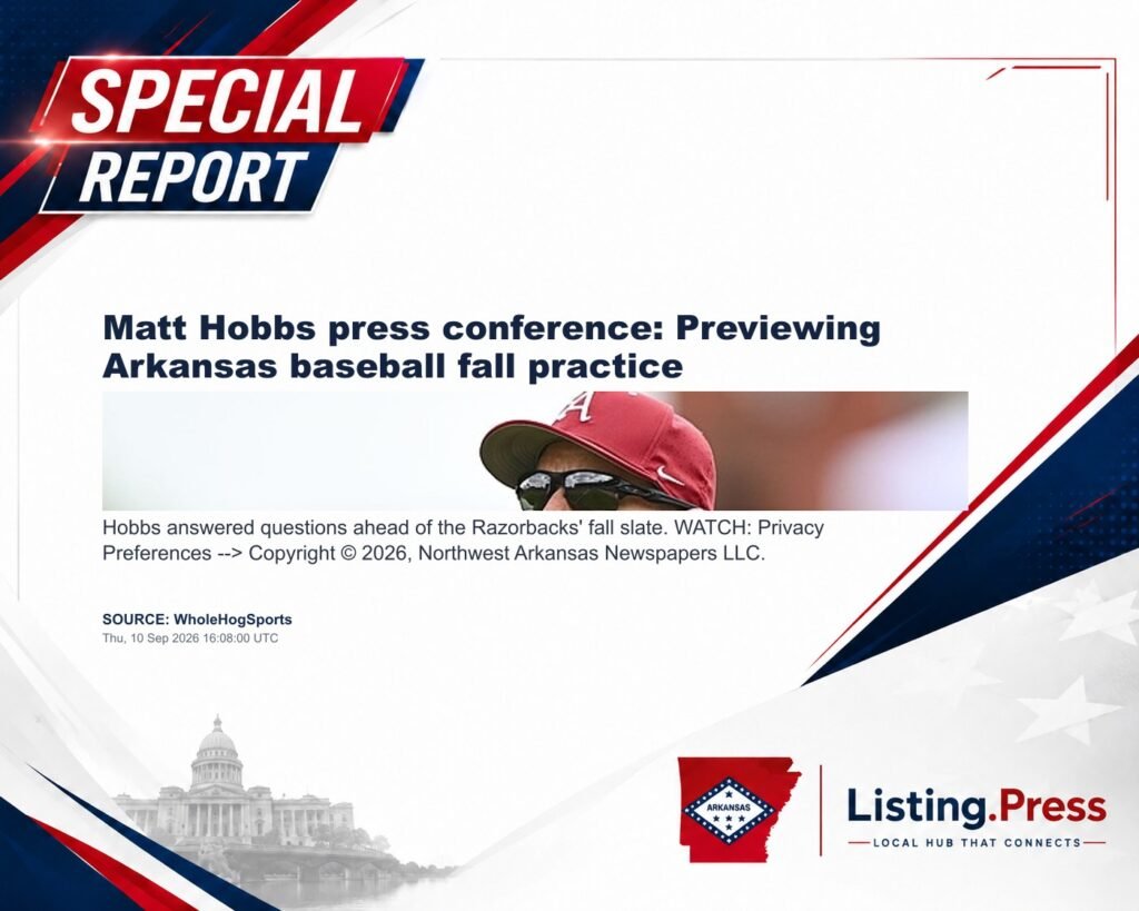 Matt Hobbs press conference: Previewing Arkansas baseball fall practice