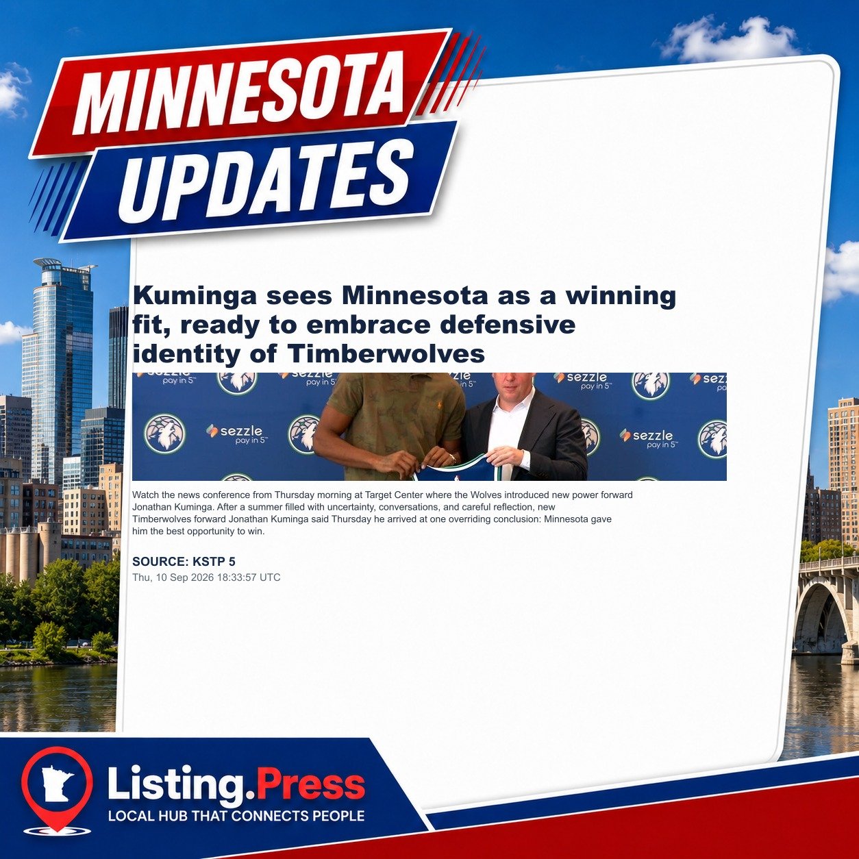 Kuminga sees Minnesota as a winning fit, ready to embrace defensive identity of Timberwolves
