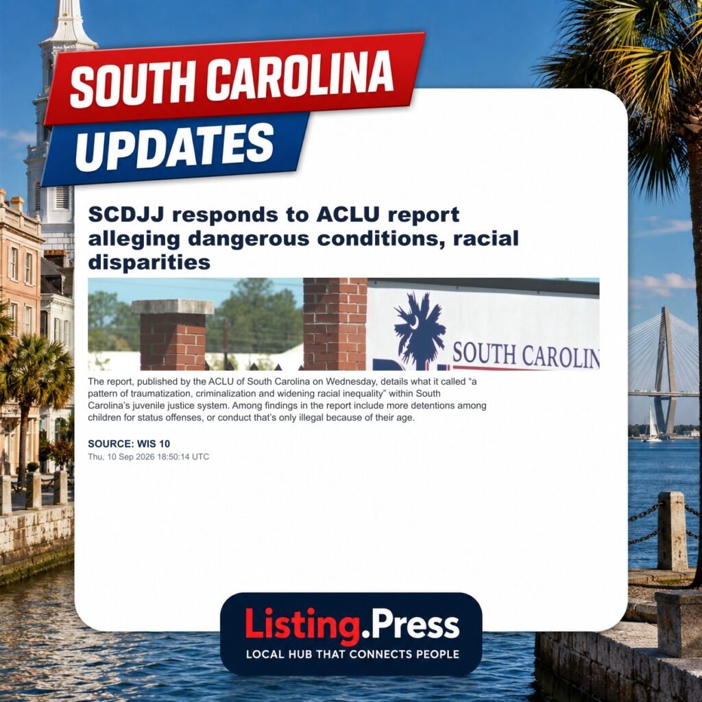 SCDJJ responds to ACLU report alleging dangerous conditions, racial disparities