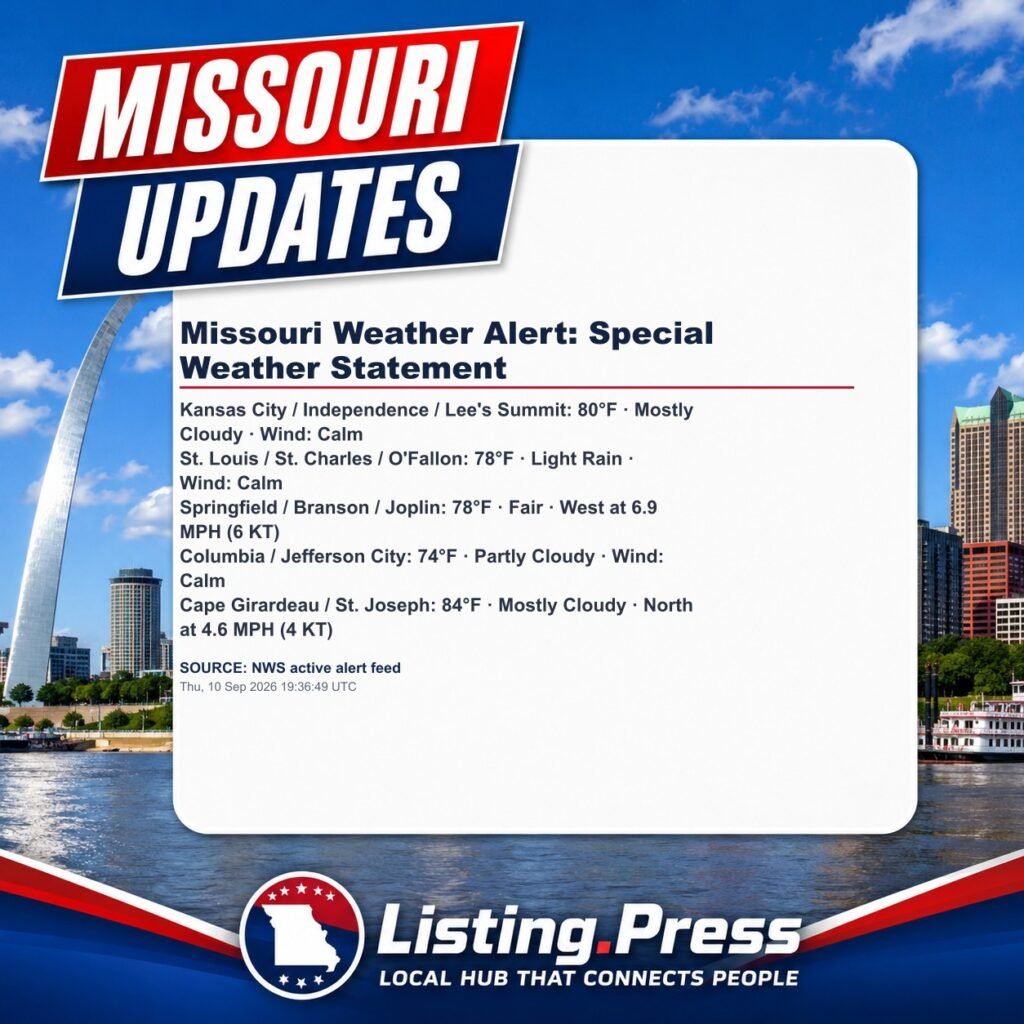 Missouri Weather Alert: Special Weather Statement
