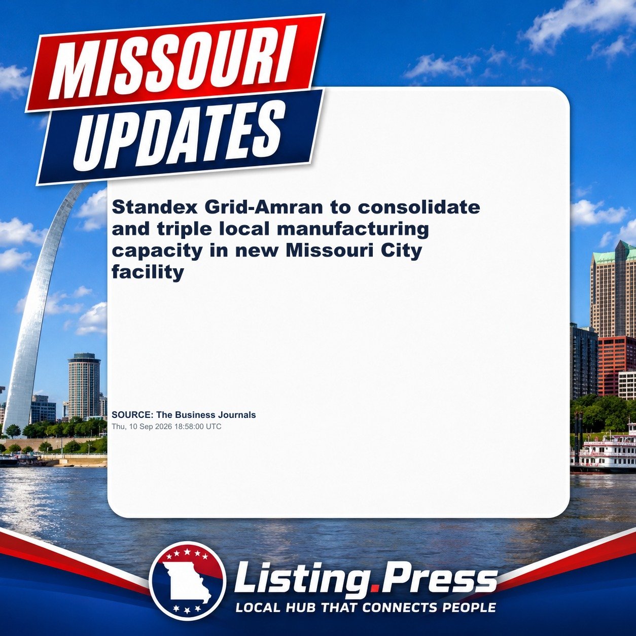Standex Grid-Amran to consolidate and triple local manufacturing capacity in new Missouri City facility