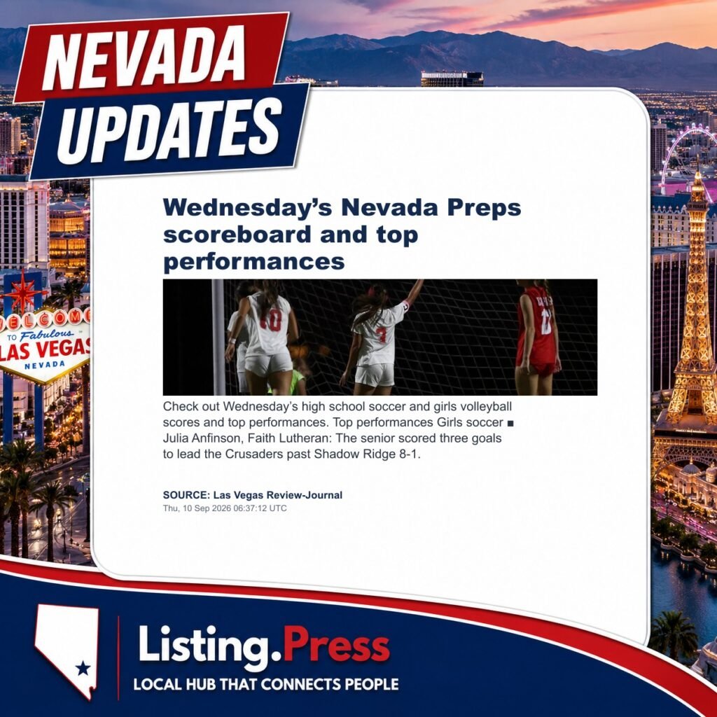 Wednesday’s Nevada Preps scoreboard and top performances