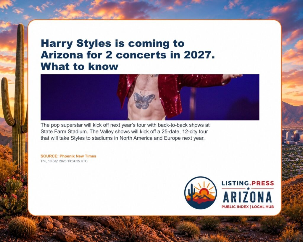 Harry Styles is coming to Arizona for 2 concerts in 2027. What to know