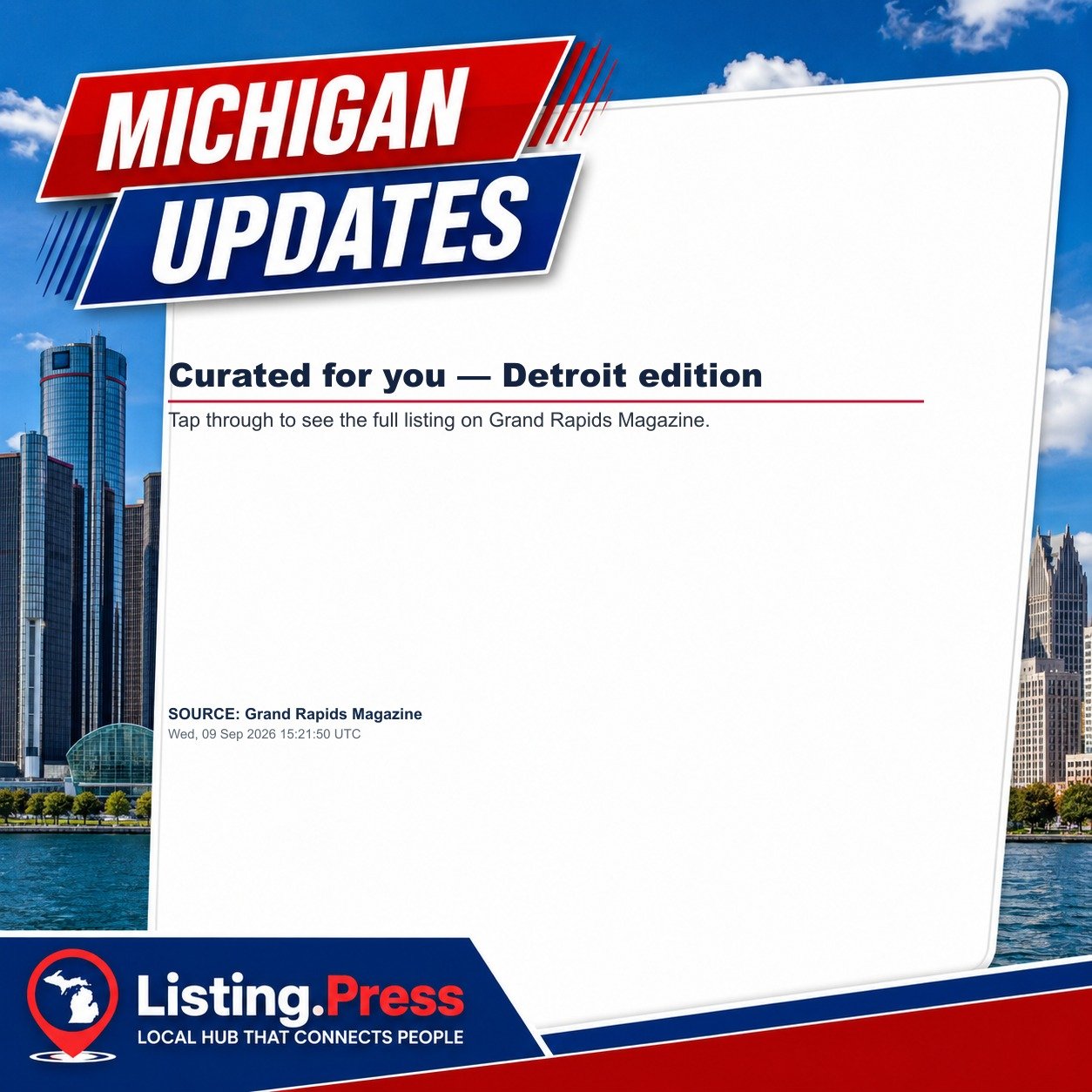 Curated for you — Detroit edition