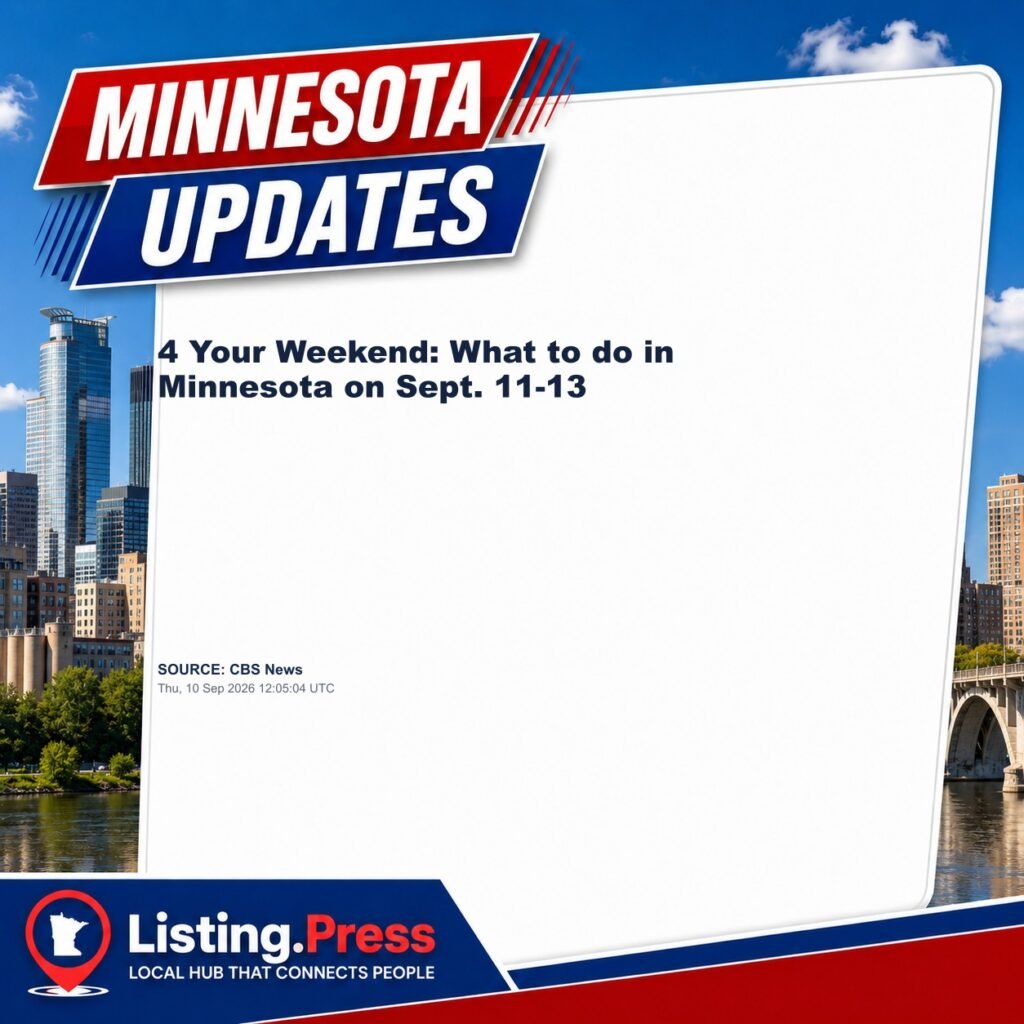 4 Your Weekend: What to do in Minnesota on Sept. 11-13