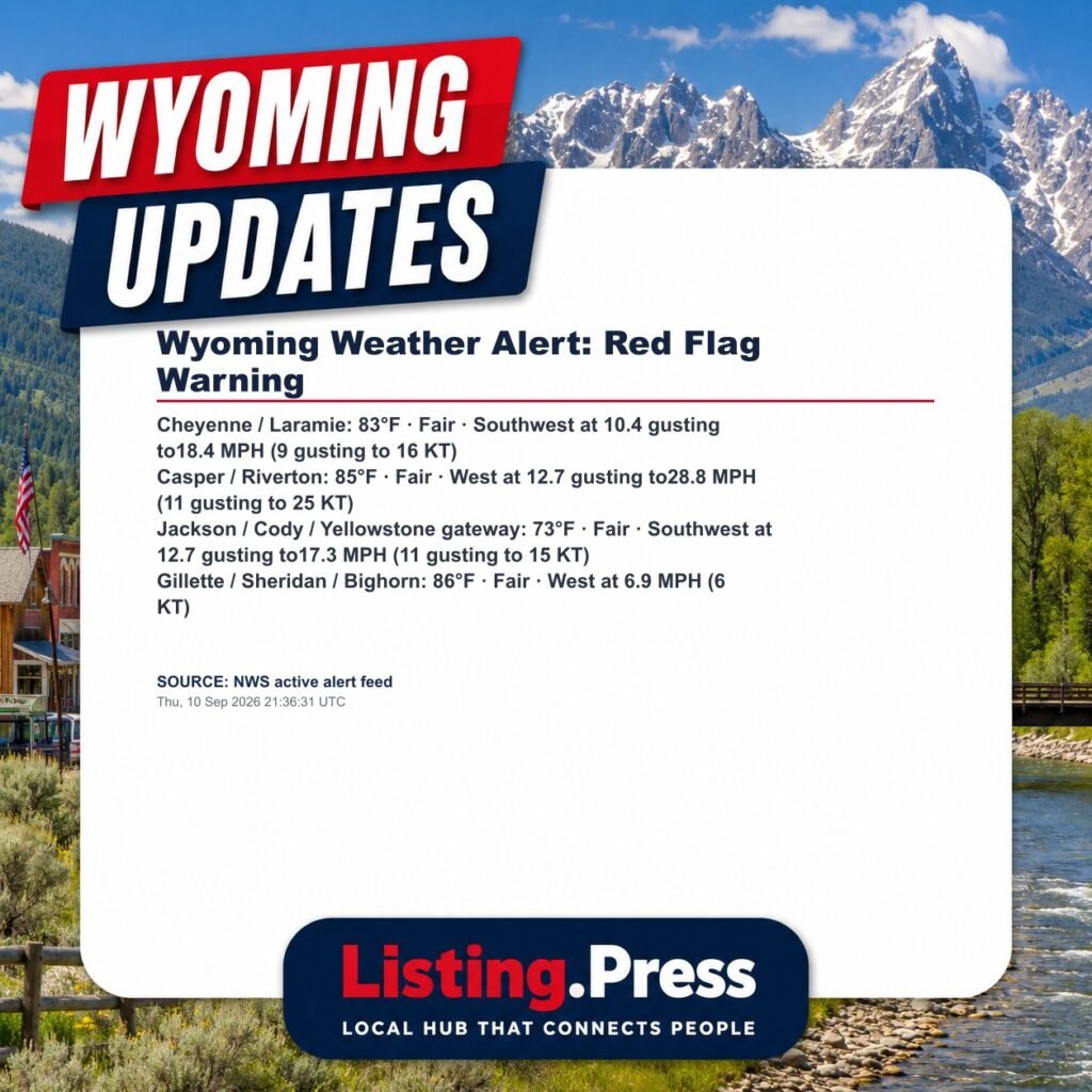 Wyoming Weather Alert: Red Flag Warning