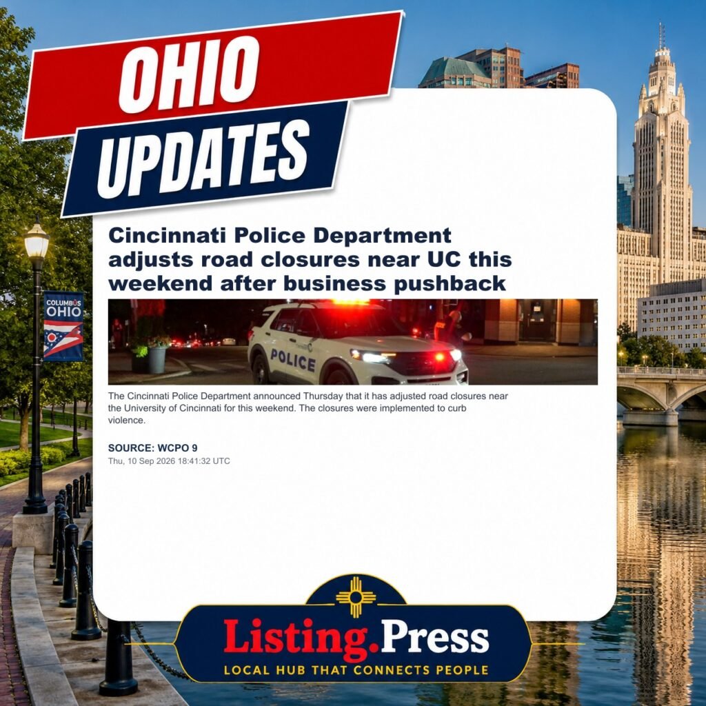 Cincinnati Police Department adjusts road closures near UC this weekend after business pushback
