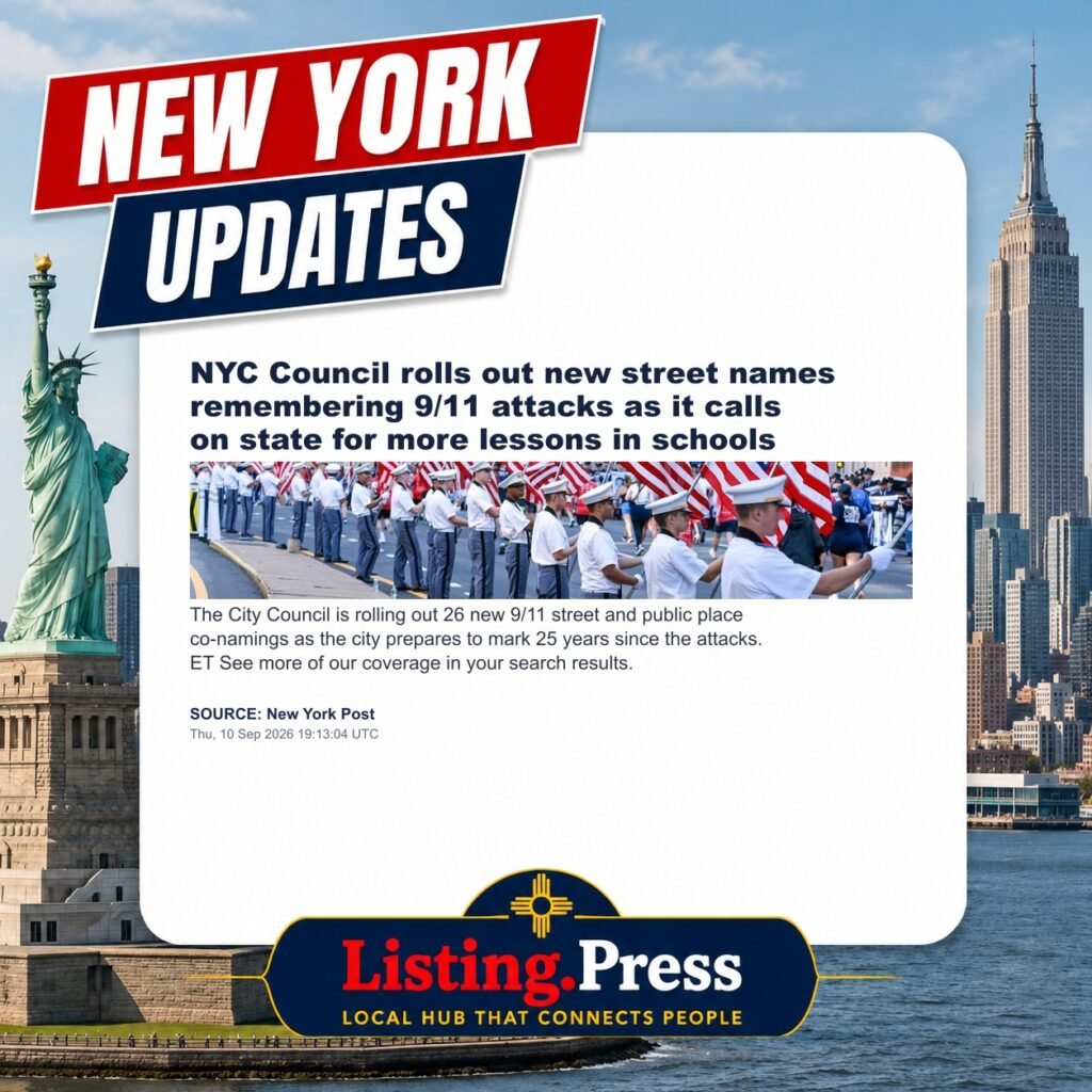 NYC Council rolls out new street names remembering 9/11 attacks as it calls on state for more lessons in schools