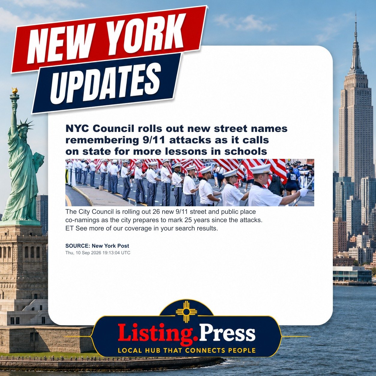 NYC Council rolls out new street names remembering 9/11 attacks as it calls on state for more lessons in schools