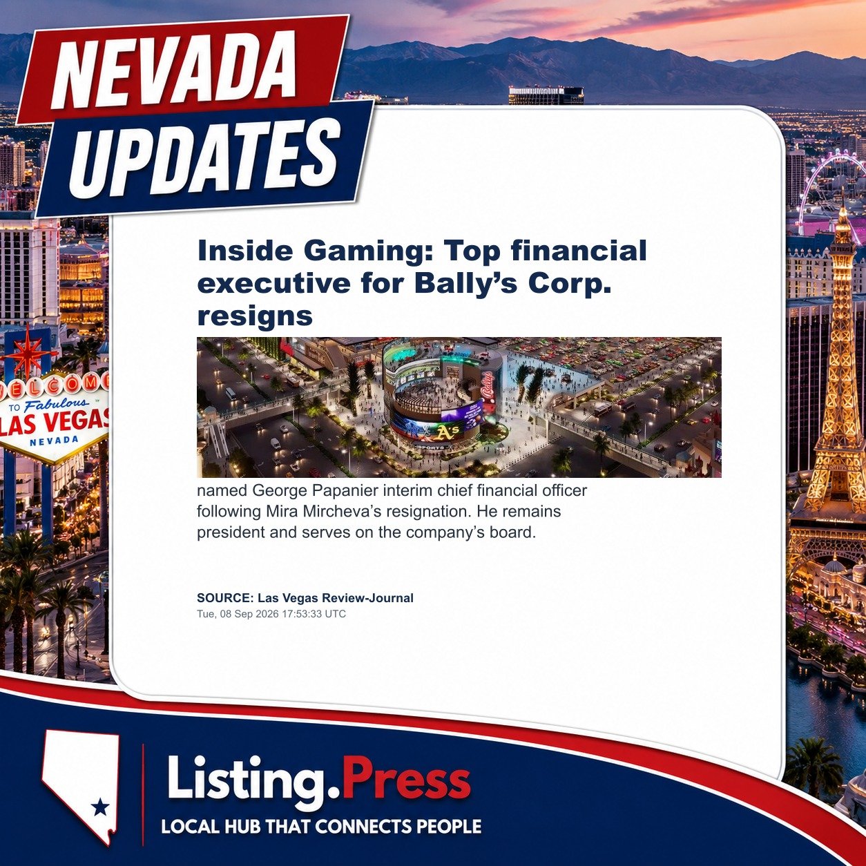 Inside Gaming: Top financial executive for Bally’s Corp. resigns