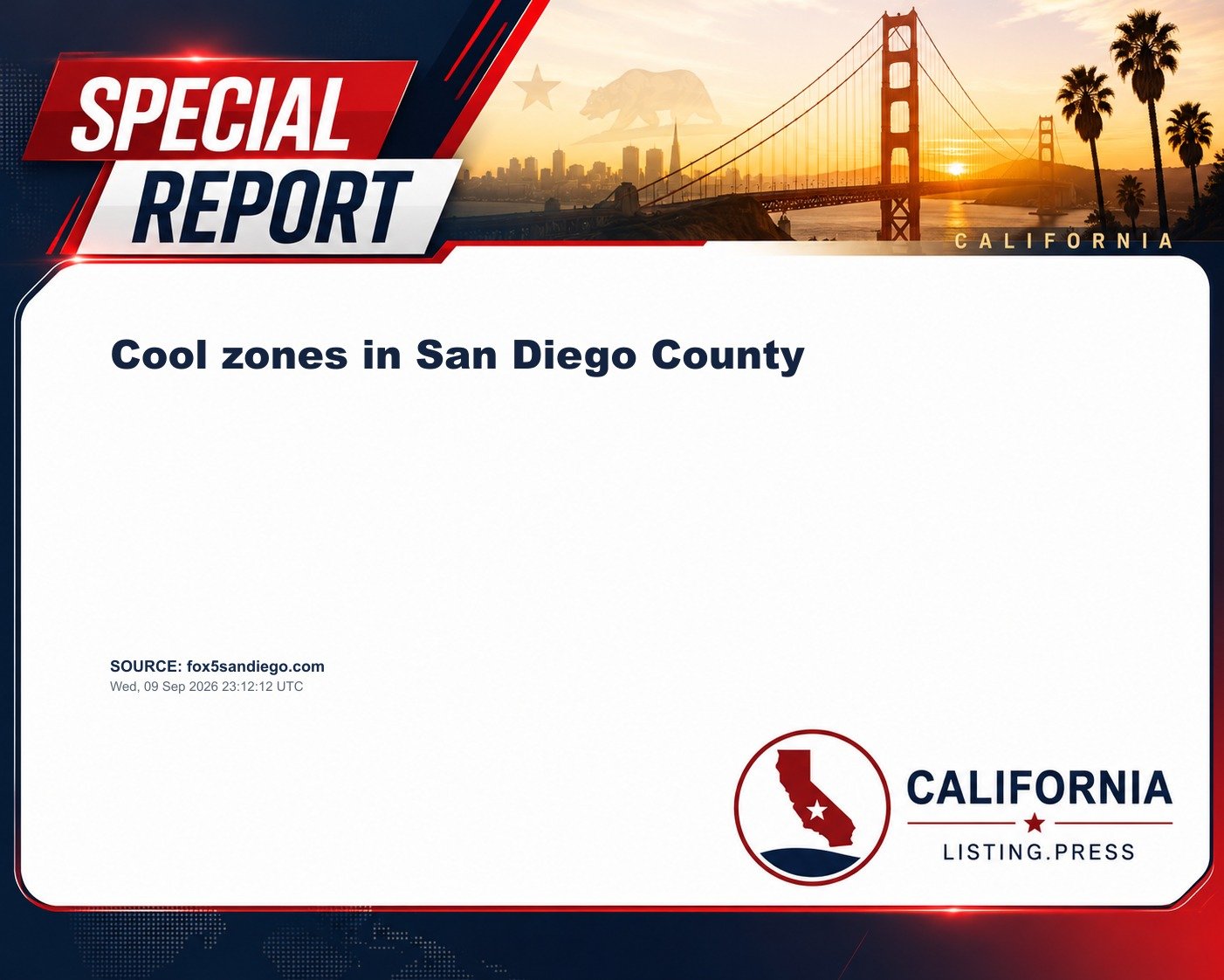 Cool zones in San Diego County