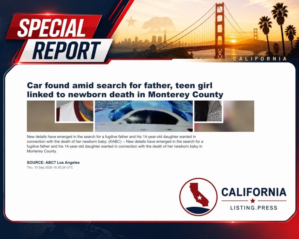 Car found amid search for father, teen girl linked to newborn death in Monterey County