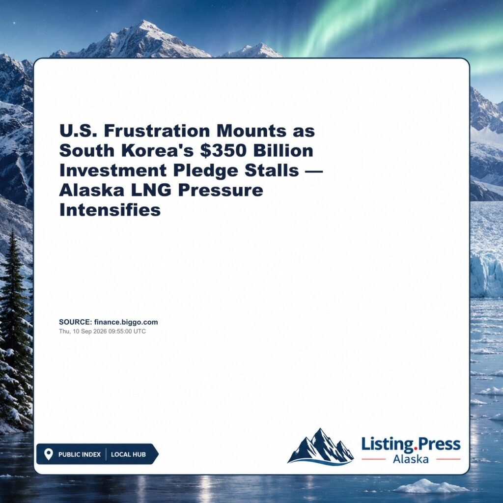 U.S. Frustration Mounts as South Korea’s $350 Billion Investment Pledge Stalls — Alaska LNG Pressure Intensifies