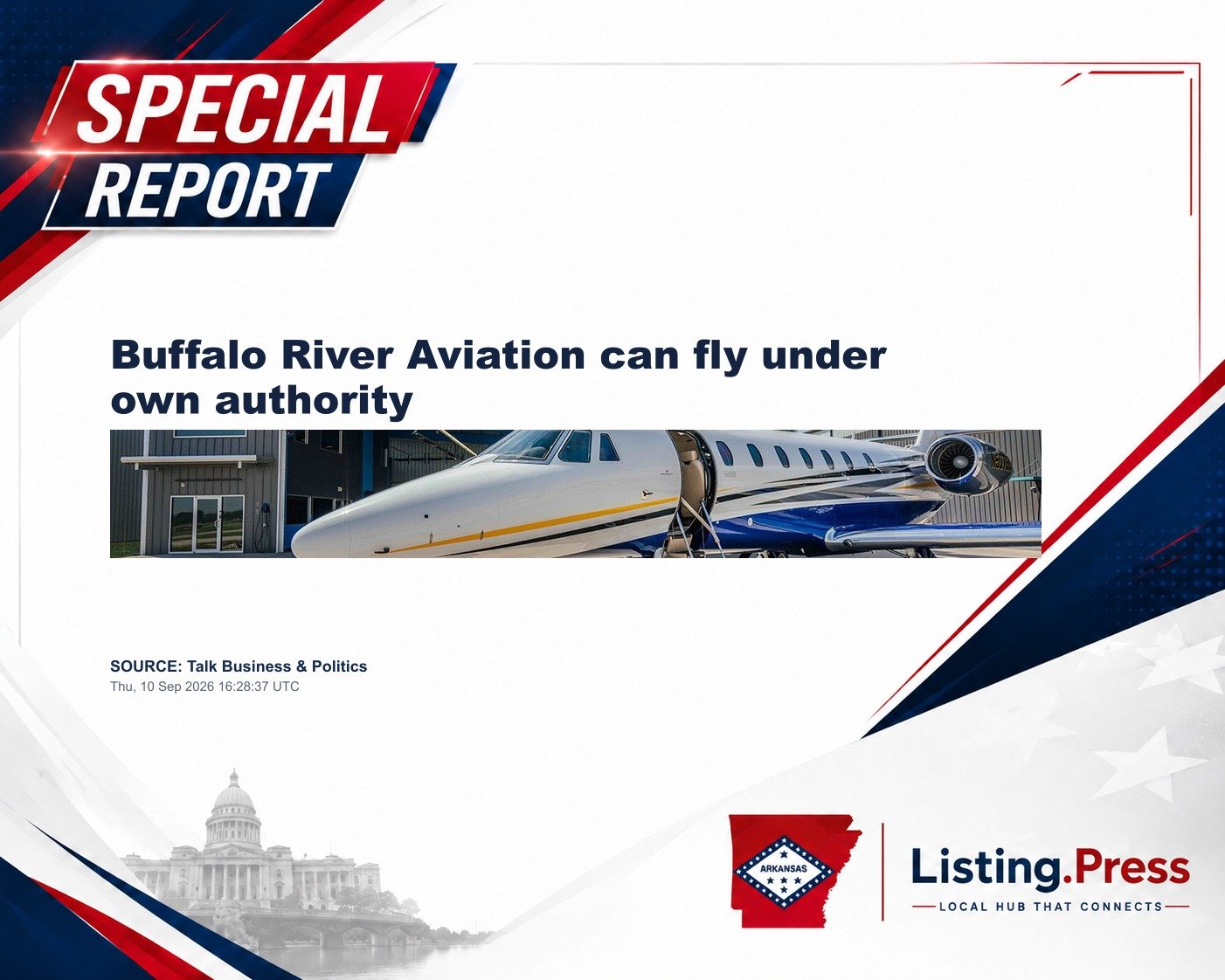 Buffalo River Aviation can fly under own authority