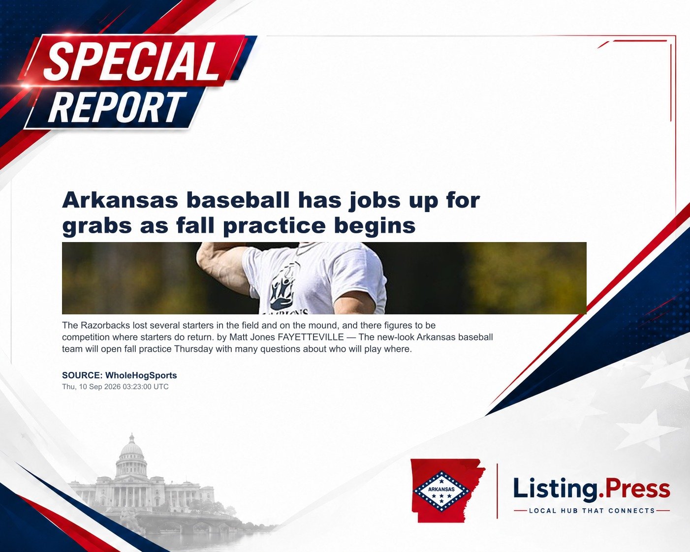 Arkansas baseball has jobs up for grabs as fall practice begins