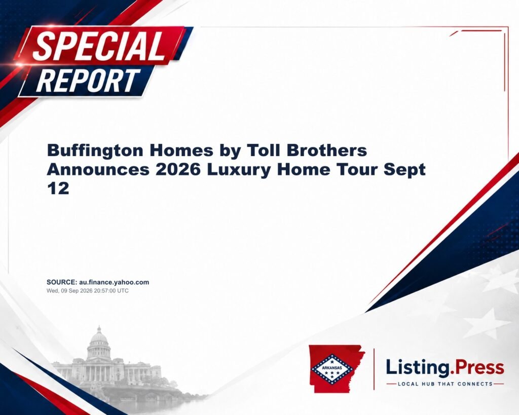 Buffington Homes by Toll Brothers Announces 2026 Luxury Home Tour Sept 12