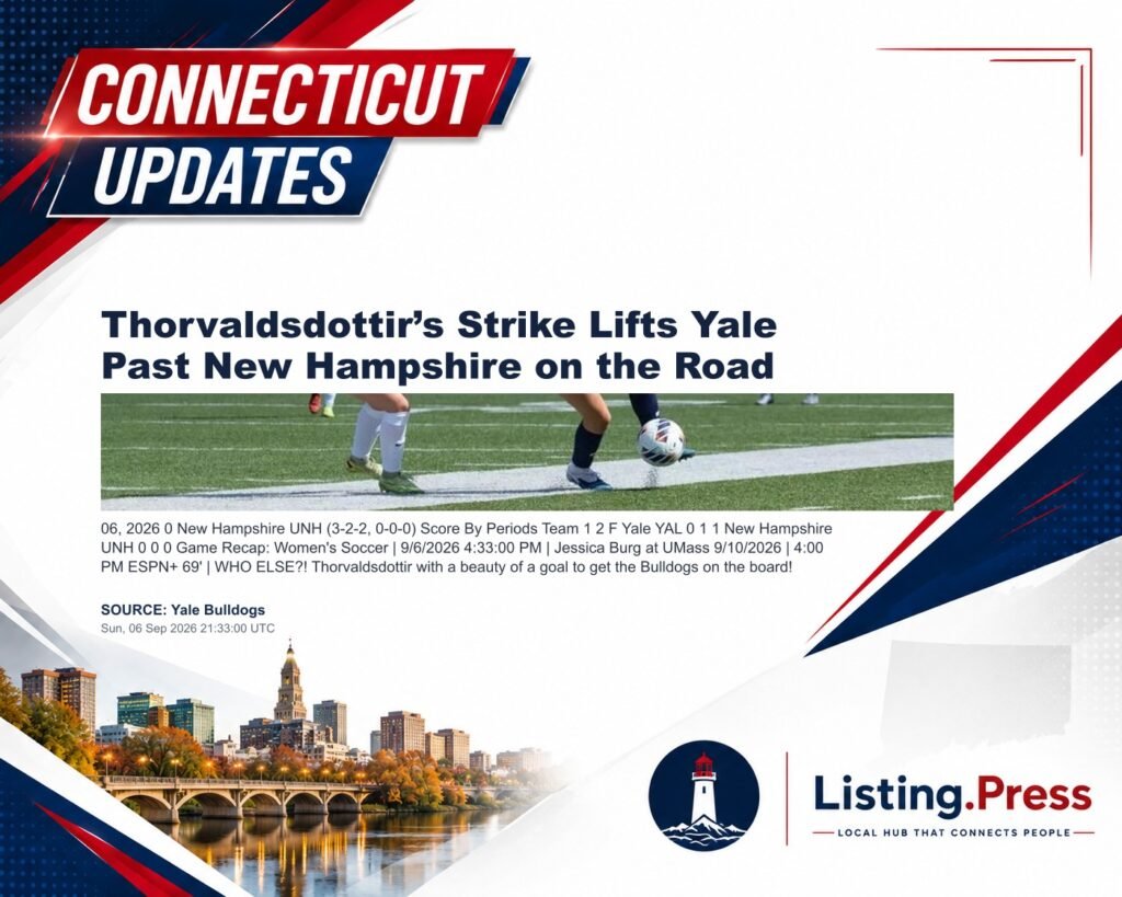 Thorvaldsdottir’s Strike Lifts Yale Past New Hampshire on the Road