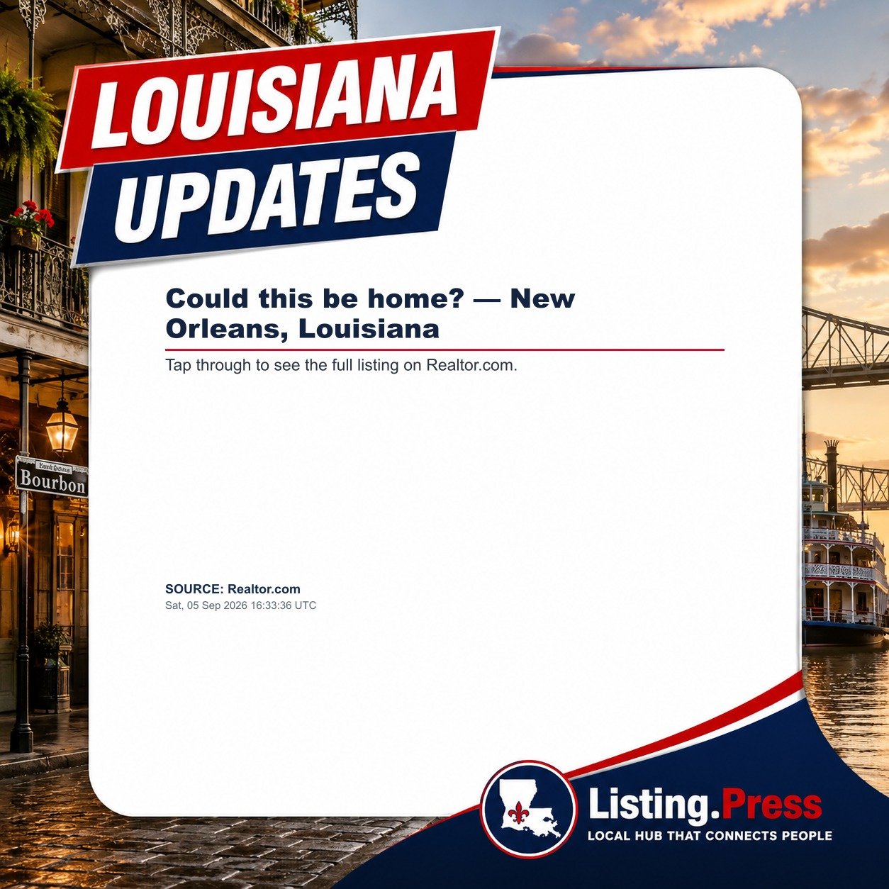 Could this be home? — New Orleans, Louisiana