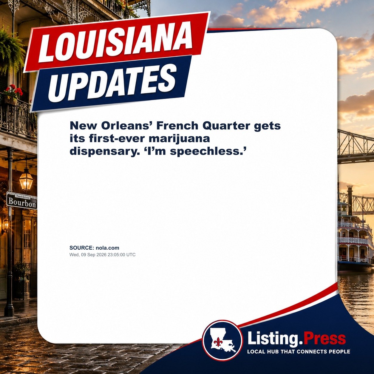 New Orleans’ French Quarter gets its first-ever marijuana dispensary. ‘I’m speechless.’