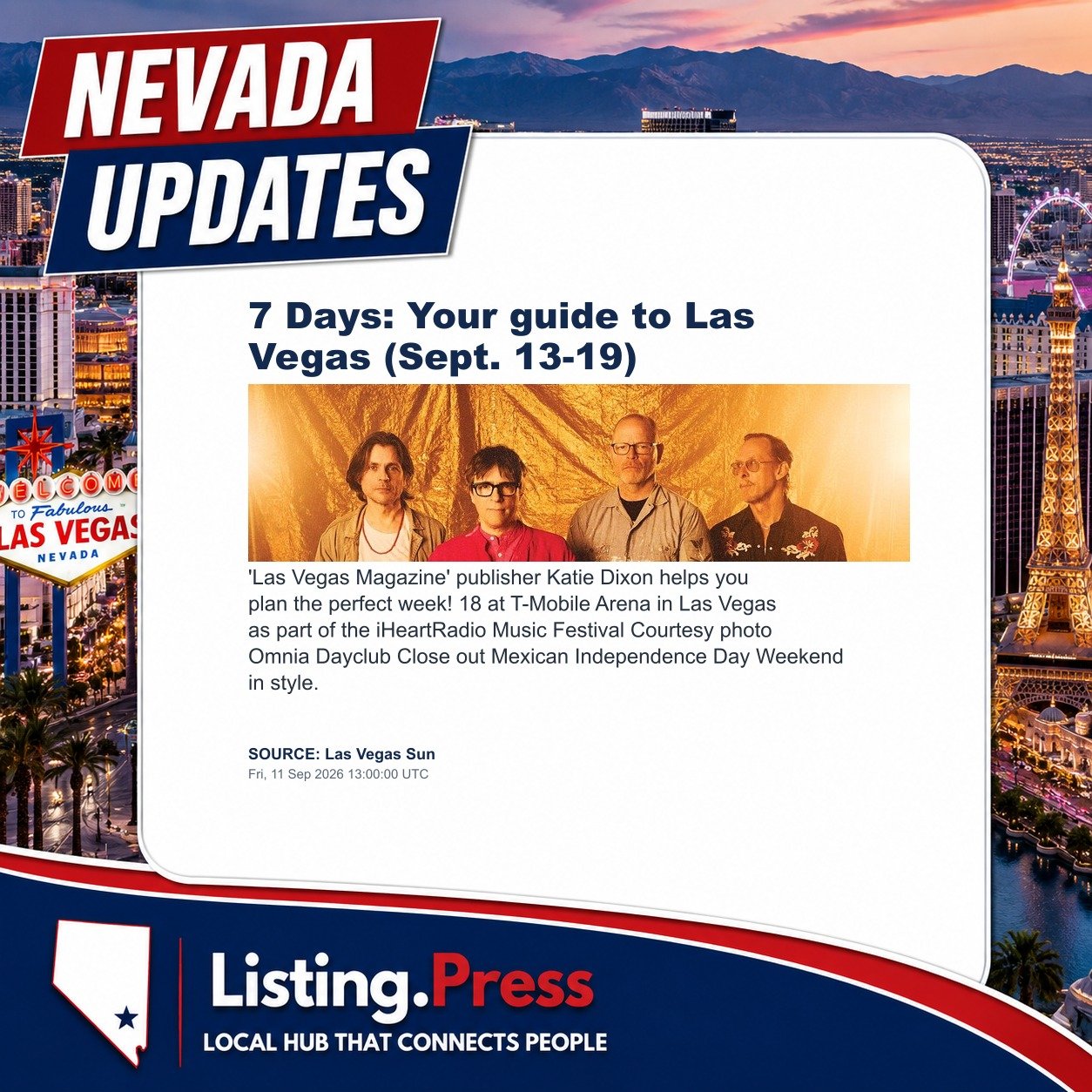 7 Days: Your guide to Las Vegas (Sept. 13-19)