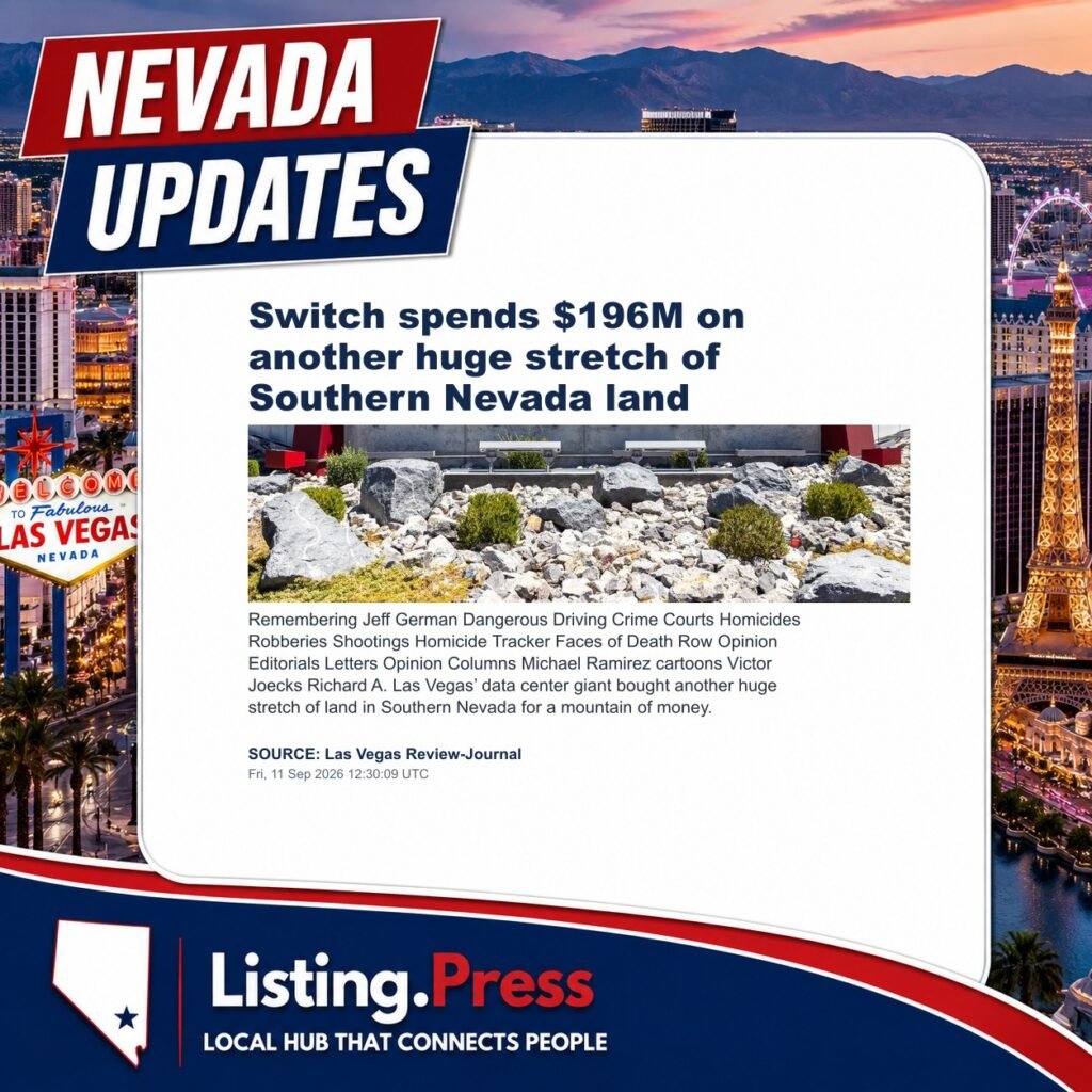 Switch spends $196M on another huge stretch of Southern Nevada land