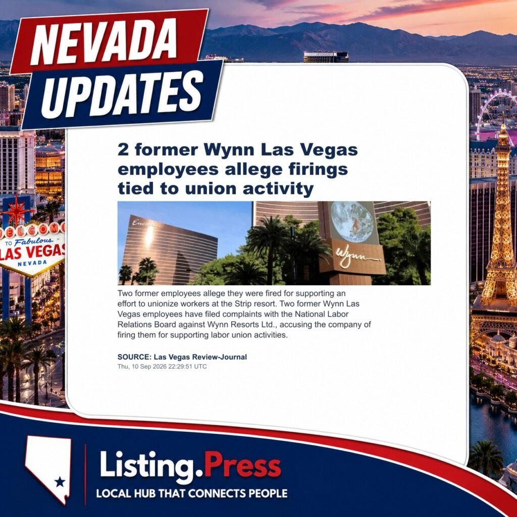 2 former Wynn Las Vegas employees allege firings tied to union activity