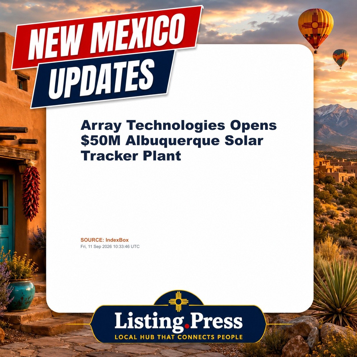 Array Technologies Opens $50M Albuquerque Solar Tracker Plant